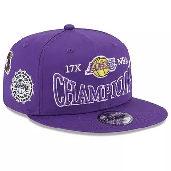 Кепка NBA LOS ANGELES LAKERS CHAMPIONS PATCH 9FIFTY SNAPBACK CAP New Era, цвет Lila