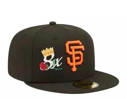 Кепка New Era 59Fifty MLB San Francisco Giants Crown 8X Champs Blk Fitted 60243483, черный