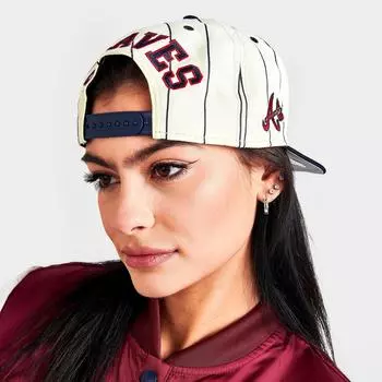 Кепка New Era Atlanta Braves MLB в тонкую полоску 9FIFTY Snapback, белый