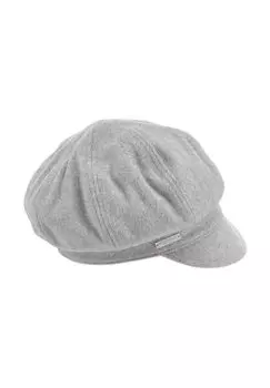 Кепка Newsboy из смесовой шерсти 18535-0 SEEBERGER, цвет Rauchgrau