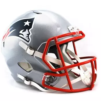 Кепка NFL New England Patriots Speed Replica Helmet Riddell, цвет Grau/Blau/Weiss