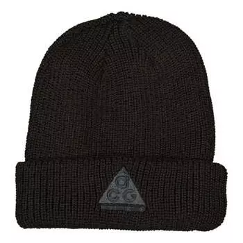 Кепка Nike ACG Triangle logo Woolen Beanie 'Black Anthracite', черный