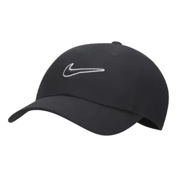 Кепка Nike Club Unstructured Swoosh Cap 'Black', черный