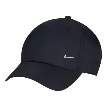 Кепка Nike Dri-FIT Club Metall-Swoosh Logo Cap 'Black', черный