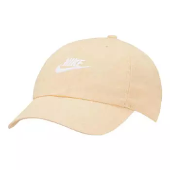 Кепка Nike Sportswear Heritage86 Futura Washed Cap 'Orange Chalk White', оранжевый