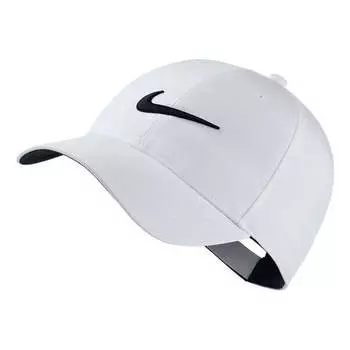 Кепка Nike Velcro Legacy 91 Golf Sports Cap White Black, черный