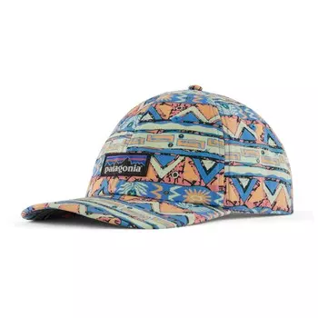 Кепка Patagonia P 6 Label Trad, цвет High Hopes Geo Small/Salamander Green