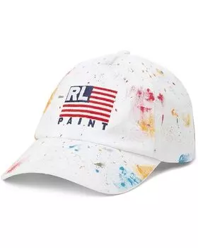 Кепка Polo Ralph Lauren Paint-Splatter Twill Ball, белый