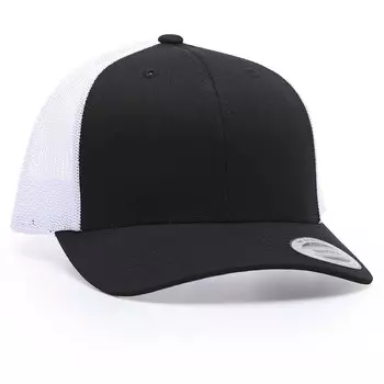 Кепка Retro Trucker 2-цветная Flexfit, черно-белый