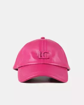 Кепка с эффектом кожи и соответствующим логотипом LC Lola Casademunt, розовый