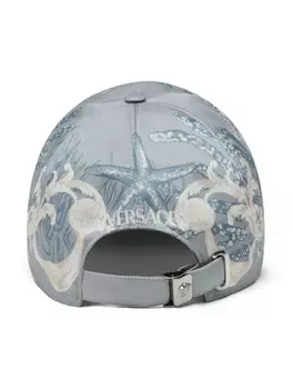Кепка с графичным принтом Versace, синий