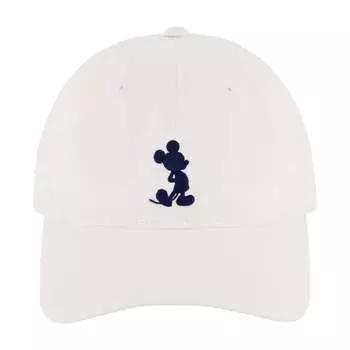 Кепка с изображением папы Диснея Микки, вышитая хлопковая саржа с эффектом стирки Disney, белый