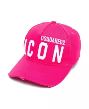 Кепка с изогнутым козырьком и вышитым логотипом Dsquared2, розовый