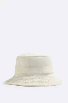Кепка с контрастной прошивкой ZARA, экру