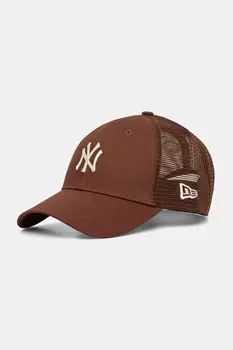 Кепка с козырьком 0 New Era, коричневый