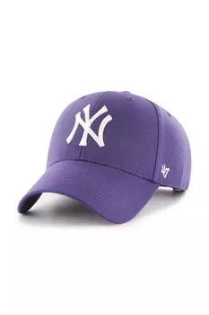 Кепка с козырьком MLB New York Yankees 47 Brand, фиолетовый