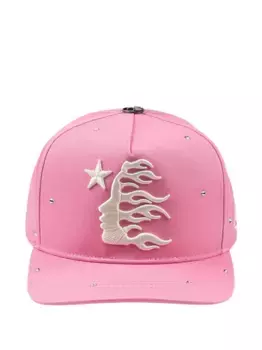 Кепка с логотипом из стразов HELLSTAR, розовый