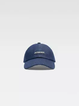 Кепка с логотипом JACQUEMUS The Gadjo cap, цвет Navy/Navy Stripes