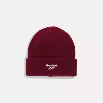 Кепка с логотипом на манжетах Reebok, бордовый