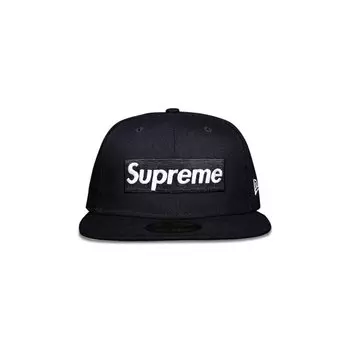 Кепка с логотипом Supreme x New Era Champions Box, темно-синяя