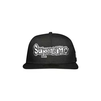 Кепка с логотипом Supreme x New Era Gonz, черная