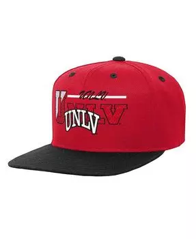 Кепка с надписью Big Boys Scarlet and Black UNLV Rebels Varsity Snapback Mitchell & Ness, красный