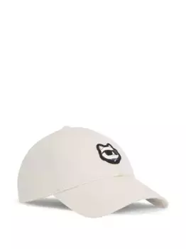 Кепка с нашивкой Ikon Choupette KARL LAGERFELD, белый