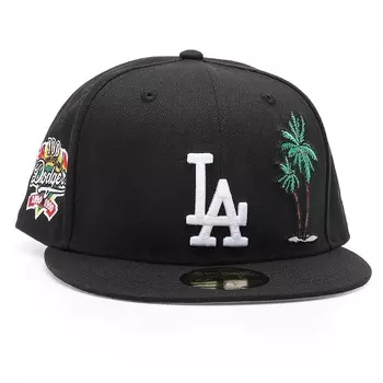 Кепка с нашивкой к 100-летию Palm Tree MLB Los Angeles Dodgers 59Fifty New Era, цвет Black / White----