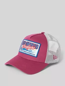 Кепка с нашивкой-лейблом New Era, вишневый