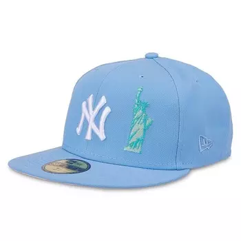 Кепка с нашивкой Статуи Свободы MLB New York Yankees 59Fifty New Era, цвет Pastellblau