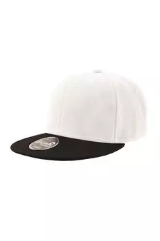 Кепка с плоским козырьком Snap Back, 6 панелей (2 шт. в упаковке) Atlantis, белый