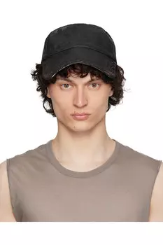 Кепка с подковообразным крабом Handcoated Carnet-Archive, черный