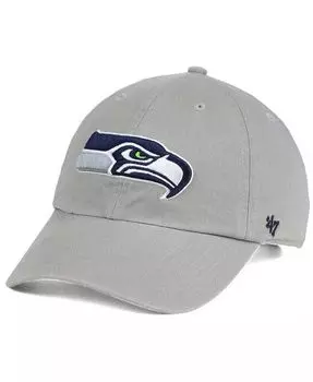 Кепка с ремешком Seattle Seahawks CLEAN UP '47 Brand, серый