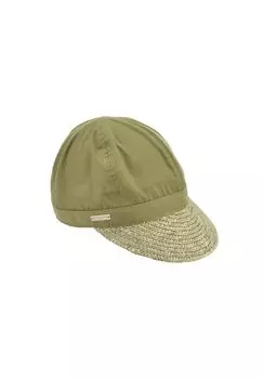 Кепка с соломенной каймой и тканевой головкой 54971-0 SEEBERGER, цвет Gras One Size
