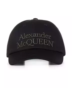 Кепка с военной вышивкой Alexander Mcqueen, черный