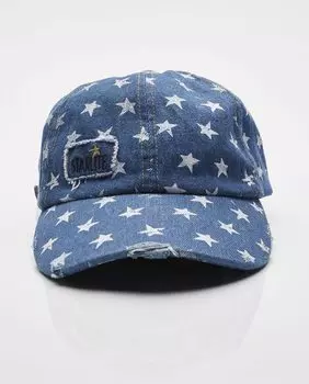 Кепка с вымытым эффектом и звездами Starlite, синий