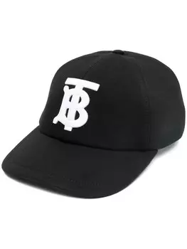 Кепка с вышитой монограммой Burberry, черный