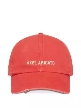 Кепка с вышитым логотипом AA и эффектом потертости Axel Arigato, красный