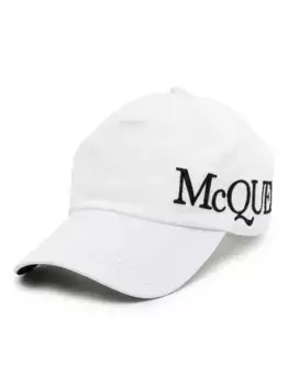 Кепка с вышитым логотипом Alexander McQueen, белый