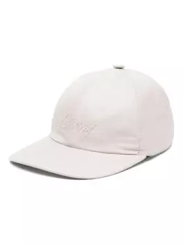 Кепка с вышитым логотипом Brioni, нейтральный цвет