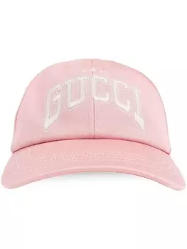 Кепка с вышитым логотипом Gucci, розовый