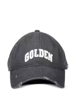 Кепка с вышитым логотипом и эффектом потертости GOLDEN GOOSE, серый