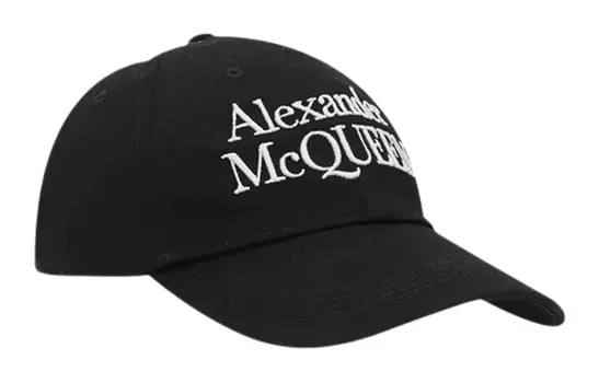 Кепка с вышитым логотипом и изогнутым козырьком Alexander McQueen