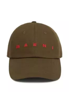 Кепка с вышитым логотипом Marni, зеленый