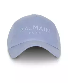 Кепка с вышитым логотипом Парижа Balmain, синий