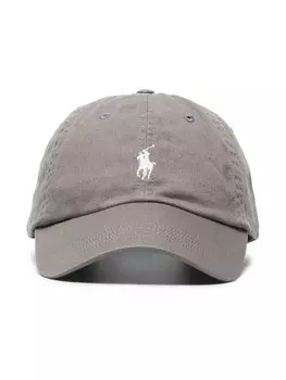 Кепка с вышитым логотипом Polo Ralph Lauren, серый