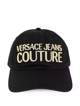 Кепка с вышитым логотипом Versace Jeans Couture, черный