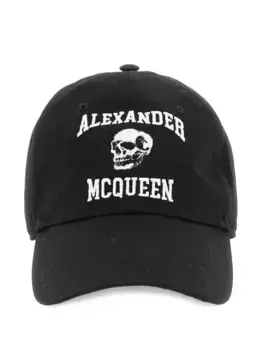 Кепка с вышивкой Alexander McQueen, черный