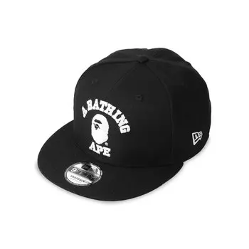 Кепка с застежкой на спине BAPE College New Era, черная
