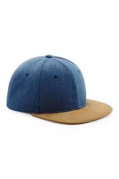 Кепка Snapback из искусственной замши Beechfield, синий